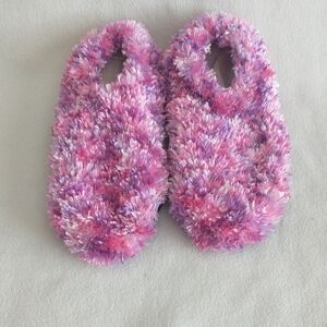 Fluffy Pink and Purple Slippers